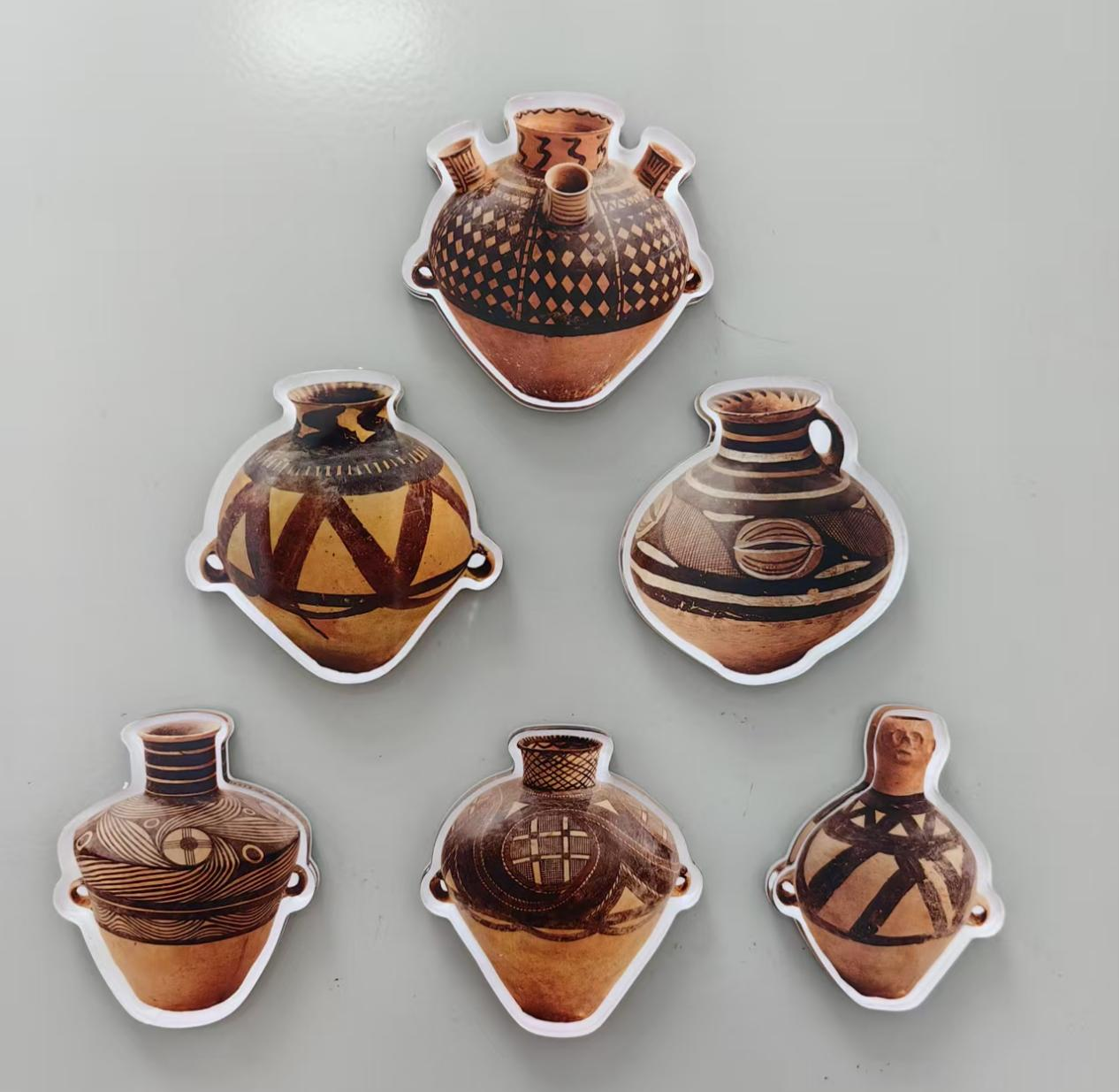 冰箱上的神秘图腾-河湟文化彩陶冰箱贴